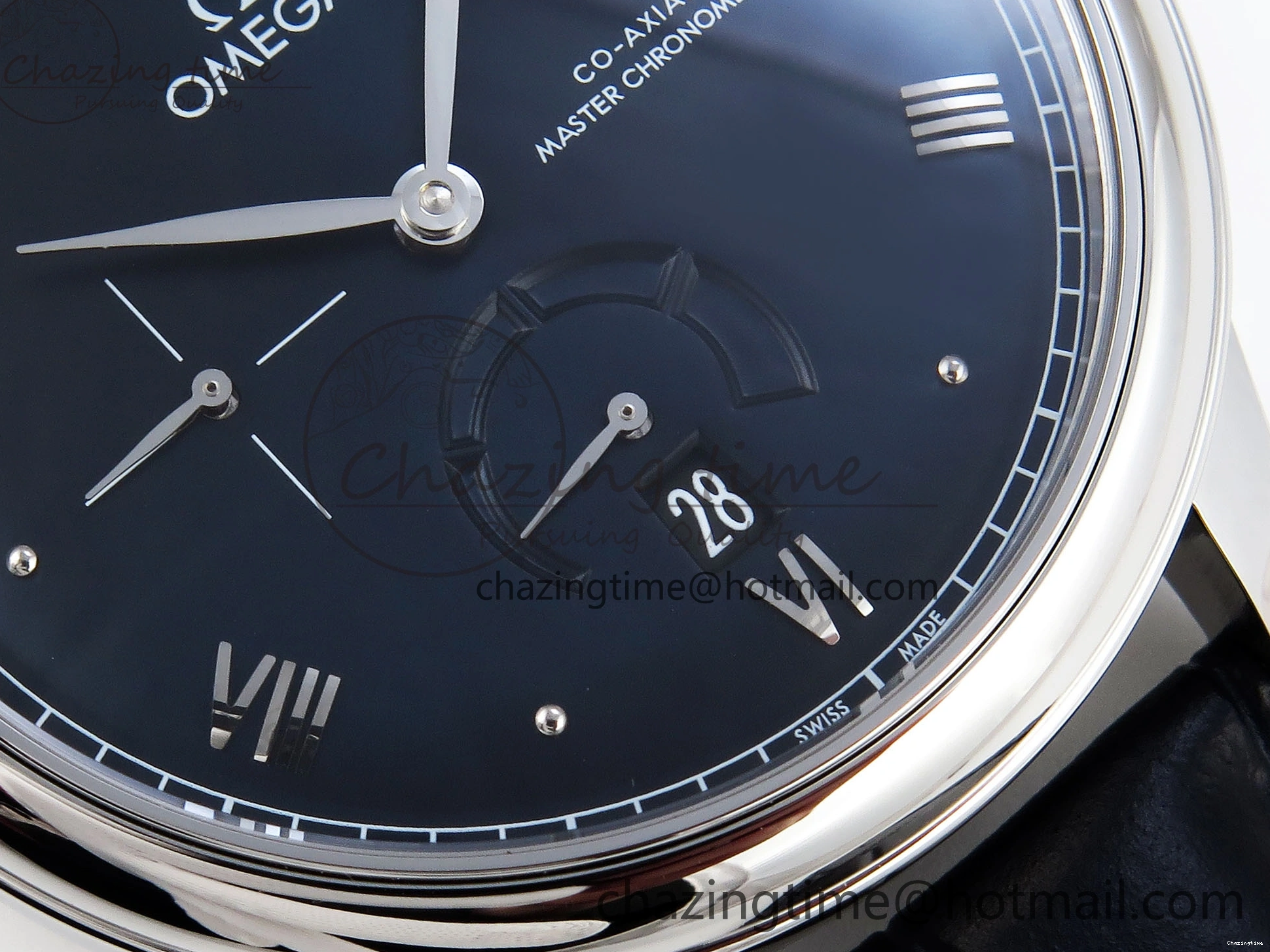 1221 De Ville Power Reserve SS MKF 1:1 Best Edition Black Dial on Black Leather Strap A Packable 7744
